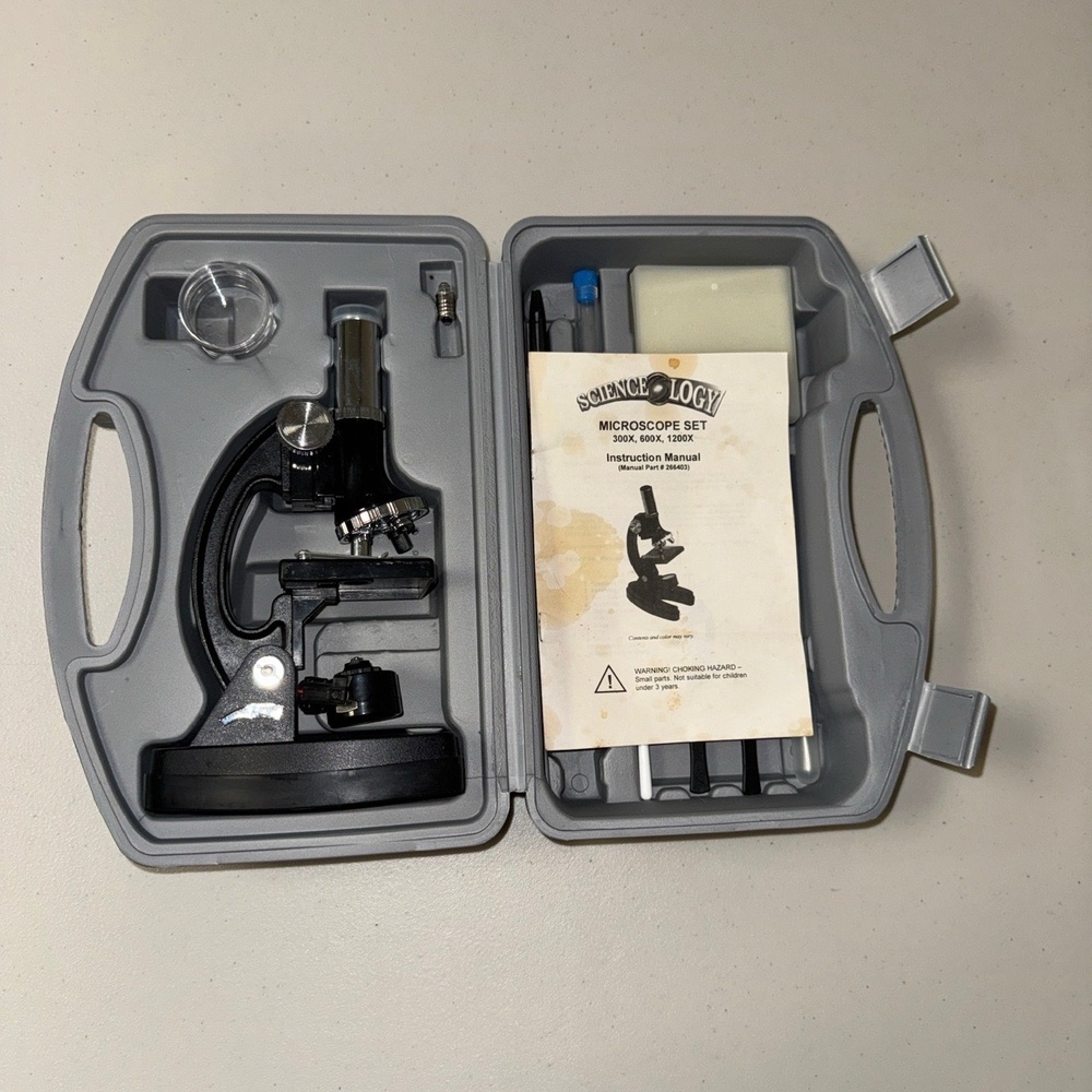 ScienceOlogy Vintage Microscope Set Kids Education Learning HomeSchool Summer